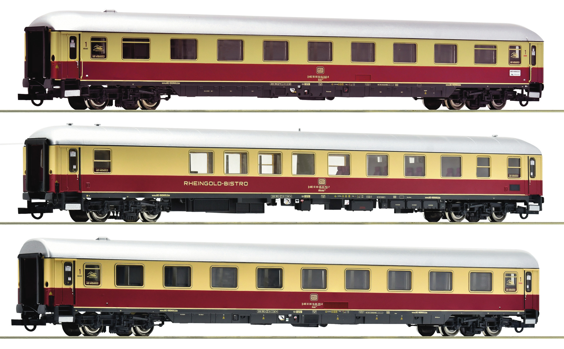 Roco 6200122 <br>3-tlg. Set 3: „Rheingold“, AKE Roco 6200122 <br>3-tlg. Set 3: „Rheingold“, AKE