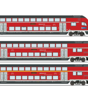 Roco 6210144 <br>3-tlg. Set: Doppelstockwagen, DB AG DCC