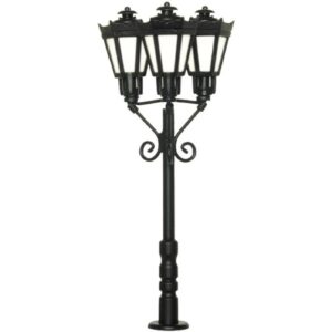 Viessmann 6077 <br>LED Parklaterne dreiflammig 65mm